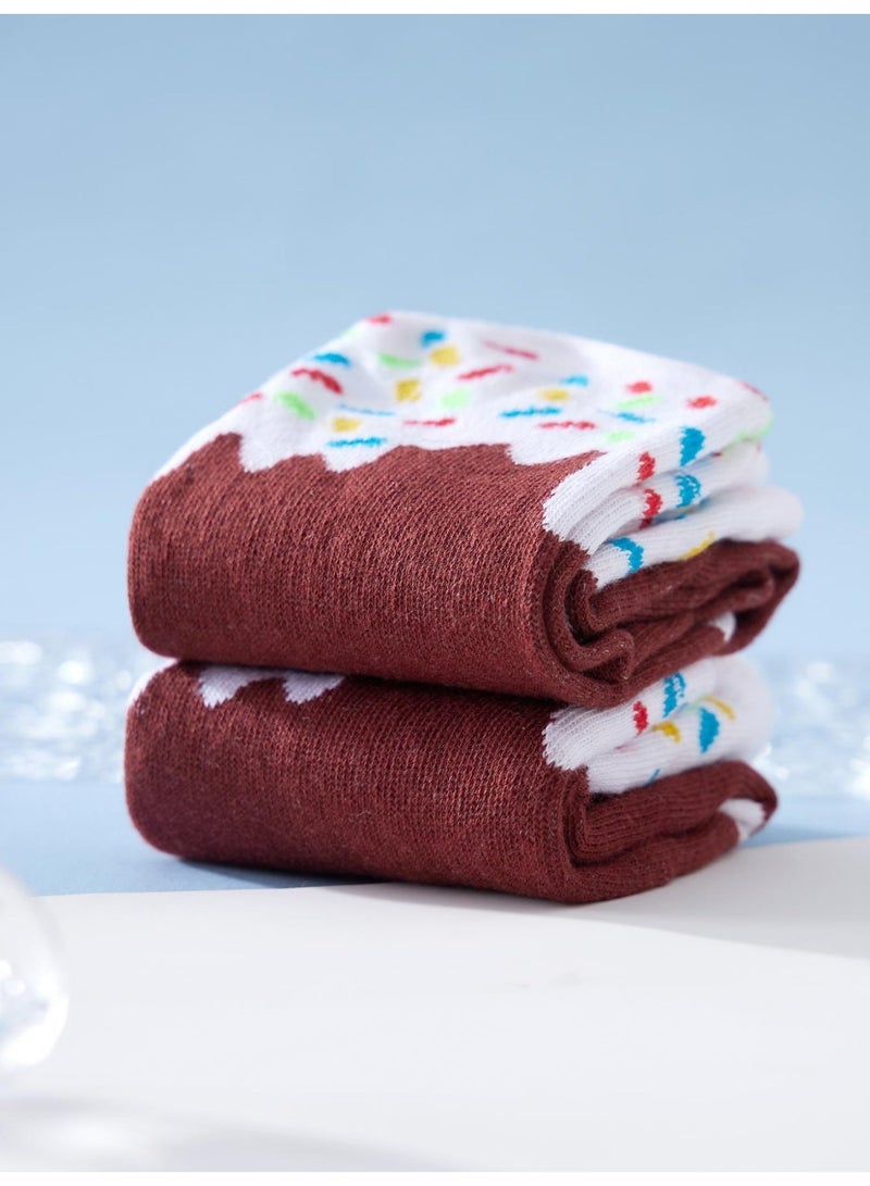 Ember and You Chocolate ice cream socks (one pair per box) - Image 5